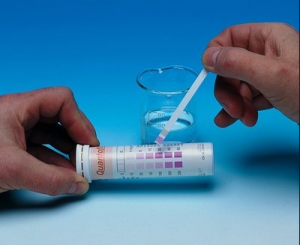 Man testing for nitrites in water