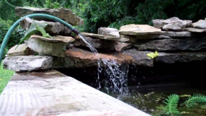 water change in a koi pond