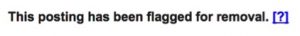 notice that content has been flagged for removal